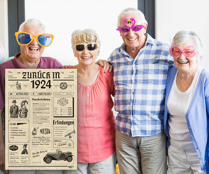 Geburtstagskarte zum 102. Geburtstag 1924 – Geschenk für Frauen und Männer