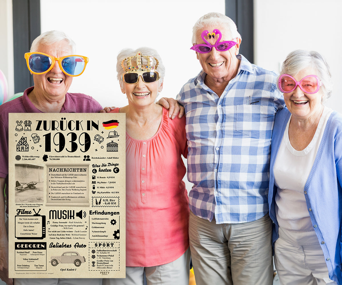 Geburtstagskarte zum 87. Geburtstag 1939 – Geschenk für Frauen und Männer