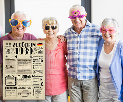 Geburtstagskarte zum 87. Geburtstag 1939 – Geschenk für Frauen und Männer