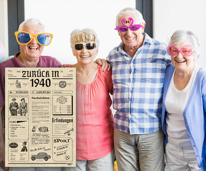 Geburtstagskarte zum 86. Geburtstag 1940 – Geschenk für Frauen und Männer
