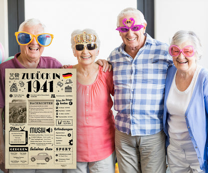 Geburtstagskarte zum 85. Geburtstag 1941 – Geschenk für Frauen und Männer