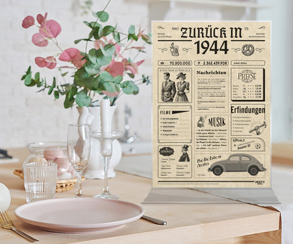 Geburtstagskarte zum 82. Geburtstag 1944 – Geschenk für Frauen und Männer