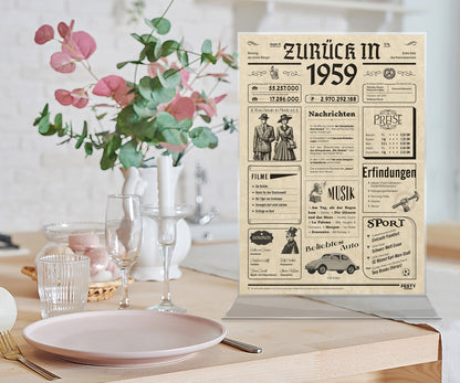 Geburtstagskarte zum 67. Geburtstag 1959 – Geschenk für Frauen und Männer