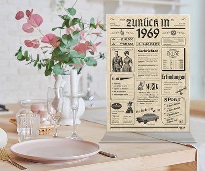 Geburtstagskarte zum 57. Geburtstag 1969 – Geschenk für Frauen und Männer