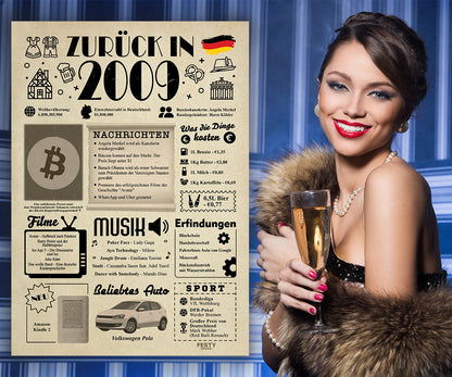 Geburtstagskarte zum 17. Geburtstag 2009 – Geschenk für Frauen und Männer