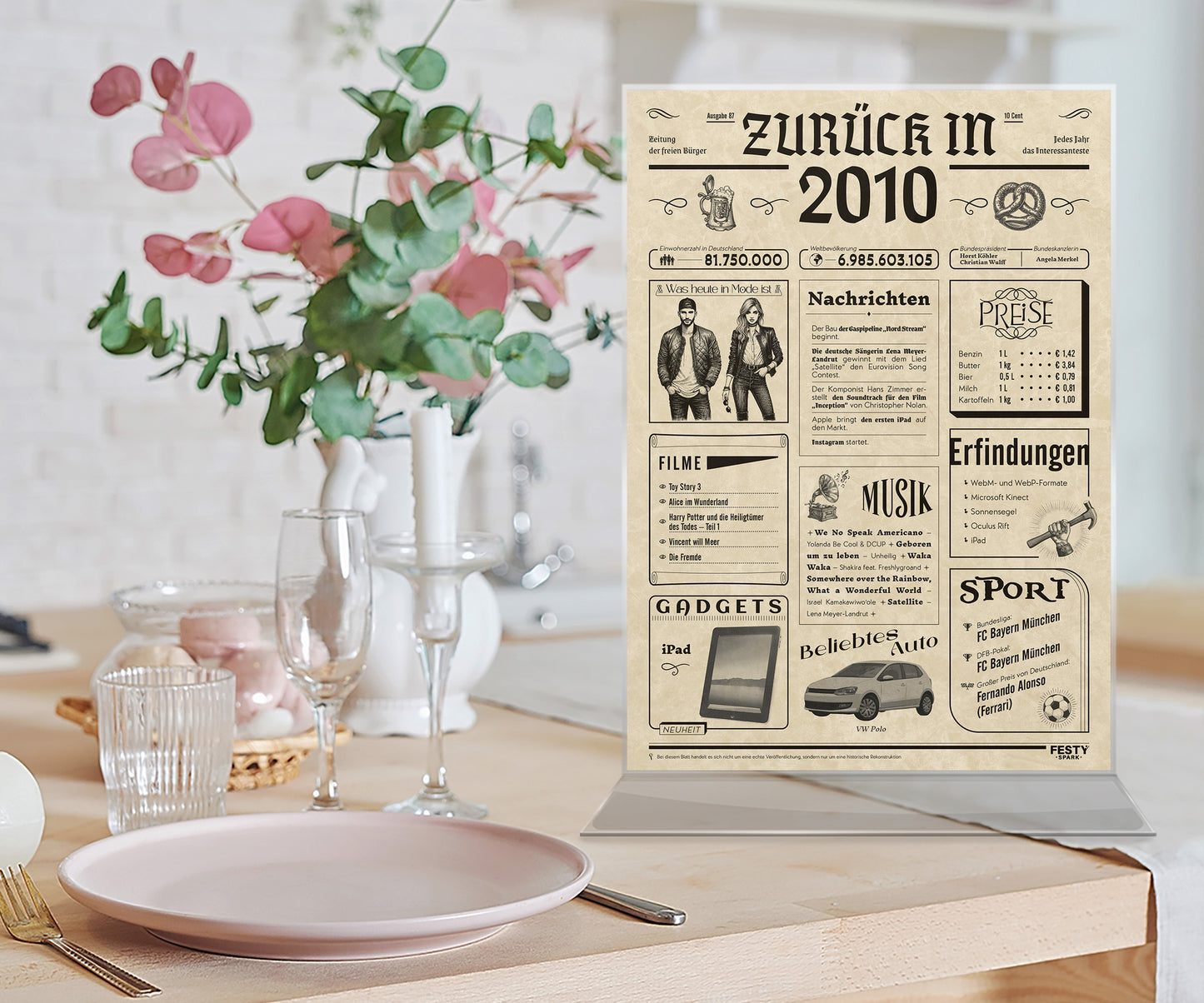 Geburtstagskarte zum 16. Geburtstag 2010 – Geschenk für Frauen und Männer