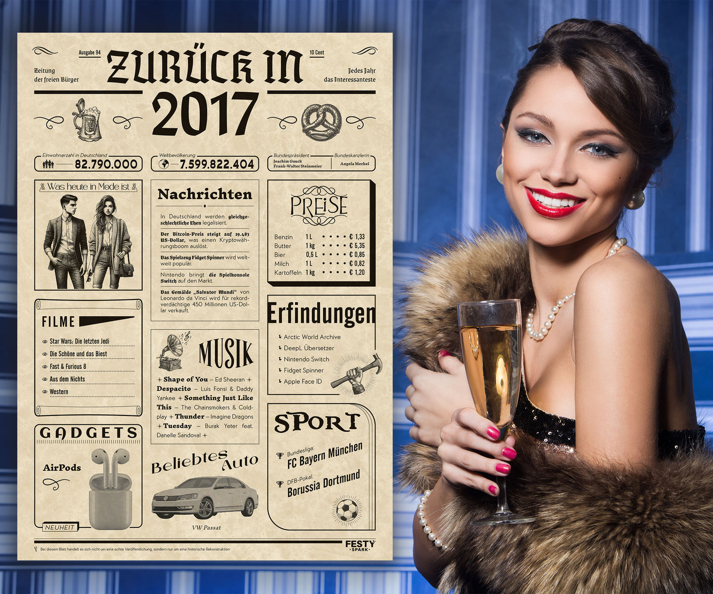 Geburtstagskarte zum 9. Geburtstag 2017 – Geschenk für Frauen und Männer