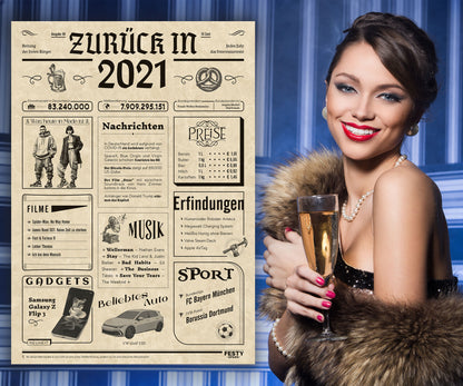 Geburtstagskarte zum 5. Geburtstag 2021 – Geschenk für Frauen und Männer