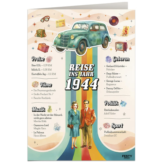 Geburtstagskarte zum 82. Geburtstag – Jahrgang 1944
